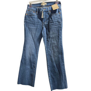NWT Madewell Mid Rise Kick Out Crop Jeans Colleton Wash Women’s Size 24 Petite